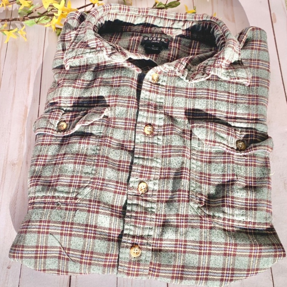 Guess Long Sleeve Flannel XL